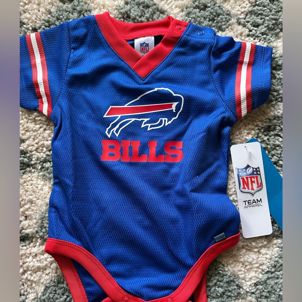 Buffalo bills, baby jersey onesie, bodysuit new with tag tags